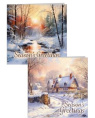 Christmas Cards Boxed - Winter Scenes - Pack of 16 - CMSC
